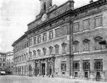 Барокко в архитектуре Италии. Рим. Палаццо Монтечиторио, с 1656 г., Л. Бернини. Фасад